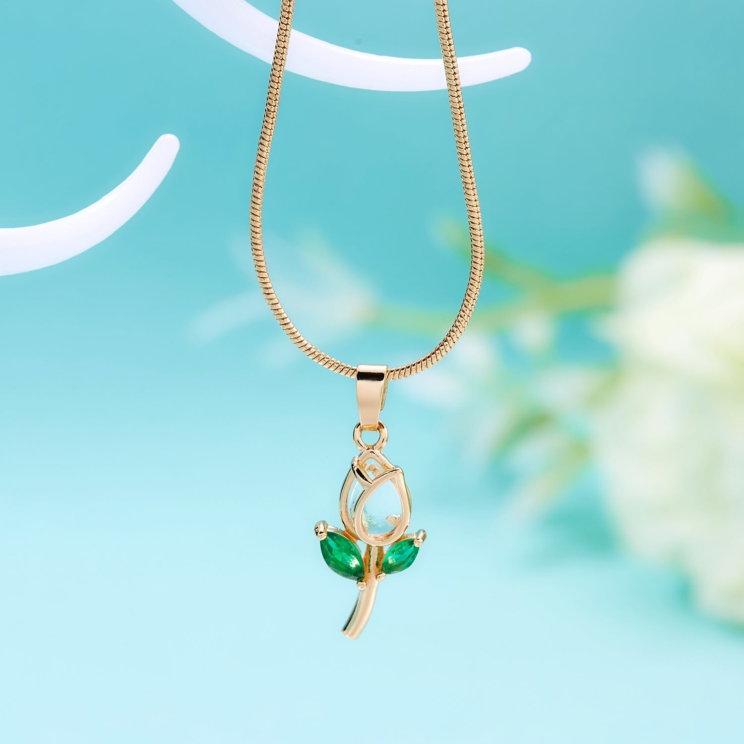 Elegant Tulip Necklace